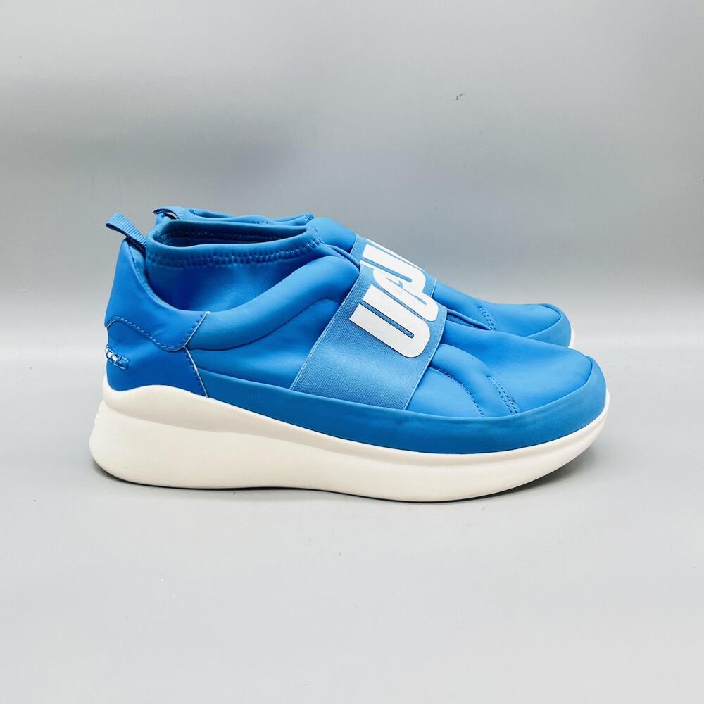 UGG Shoes Womens 8.5 Blue Synthetic Logo Slip On Platform Sneakers Comfort
